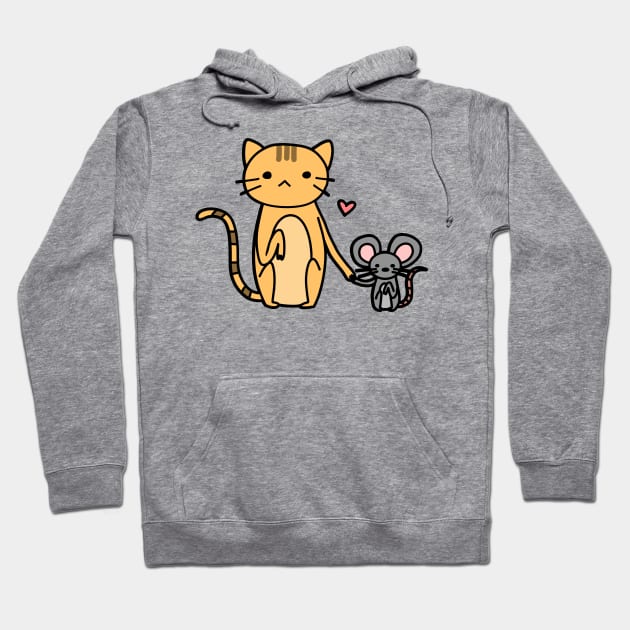Cat and Mouse Hoodie by Cute and Simple